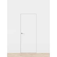 Дверь IN 9  42мм (Скрытый короб) алюм.кромка с 4-х сторон (ХРОМ) Без покрытия (под покраску)