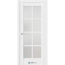 Дверь Z 2 Серый EmLayer (белое сатинат)