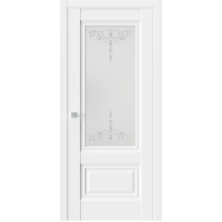 Дверь CH 8 (стекло 1) Белый  EmLayer (Белое сатинат)