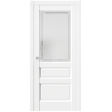 Дверь SNR 8 (стекло 1) Белый EmLayer (Белое сатинат)