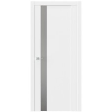 Дверь F 30 Белый радиал (Зеркало графит сатин)