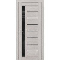Дверь RE 37 Дуб серый (Черное лакобель)