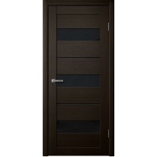 Дверь Fly Doors LA STELLA 200 Дуб мокко (Стекло черное)