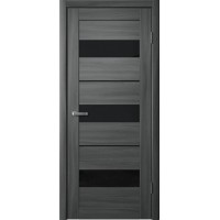 Дверь Fly Doors LA STELLA 200 Ясень графит (Стекло черное)