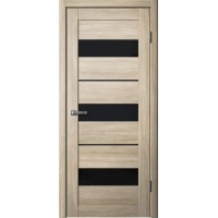 Дверь Fly Doors LA STELLA 200 Ясень латте (Стекло черное)