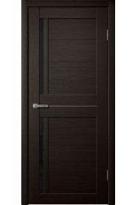 Дверь Fly Doors LA STELLA 202 Дуб мокко (Стекло черное)