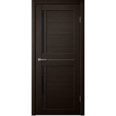 Дверь Fly Doors LA STELLA 202 Дуб мокко (Стекло черное)