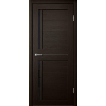 Дверь Fly Doors LA STELLA 202 Дуб мокко (Стекло черное)