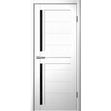 Дверь Fly Doors LA STELLA 202 Ясень белый (Стекло черное)