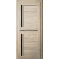 Дверь Fly Doors LA STELLA 202 Ясень латте (Стекло черное)