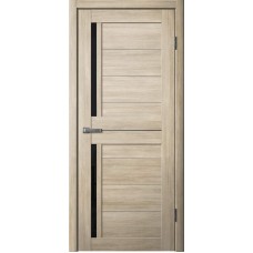 Дверь Fly Doors LA STELLA 202 Ясень латте (Стекло черное)