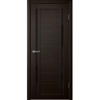 Дверь Fly Doors LA STELLA 203 Дуб мокко (Стекло черное)