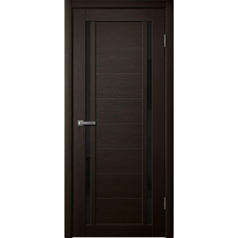 Дверь Fly Doors LA STELLA 203 Дуб мокко (Стекло черное)