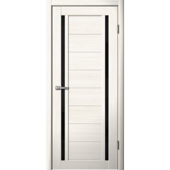 Дверь Fly Doors LA STELLA 203 Ясень Снежный (Стекло черное)