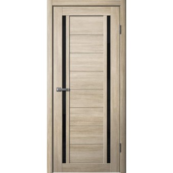 Дверь Fly Doors LA STELLA 203 Ясень латте (Стекло черное)