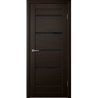 Дверь Fly Doors LA STELLA 206 Дуб мокко (Стекло черное)