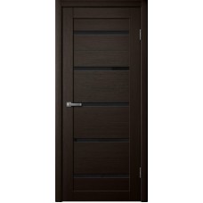 Дверь Fly Doors LA STELLA 206 Дуб мокко (Стекло черное)