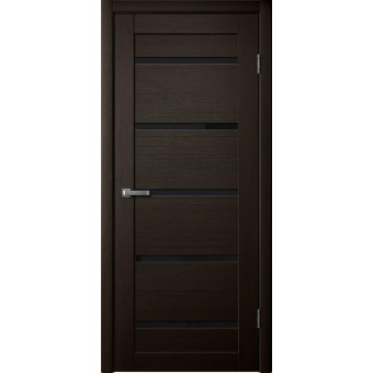 Дверь Fly Doors LA STELLA 206 Дуб мокко (Стекло черное)