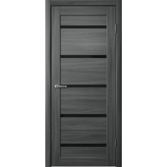 Дверь Fly Doors LA STELLA 206 Ясень графит (Стекло черное)