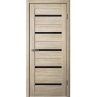 Дверь Fly Doors LA STELLA 206 Ясень латте (Стекло черное)