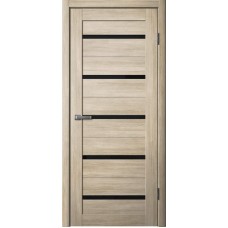 Дверь Fly Doors LA STELLA 206 Ясень латте (Стекло черное)