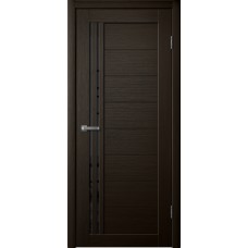 Дверь Fly Doors LA STELLA 270 Дуб мокко (Стекло черное)