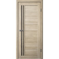 Дверь Сибирь Профиль Fly Doors 270 Ясень латте (Стекло черное)