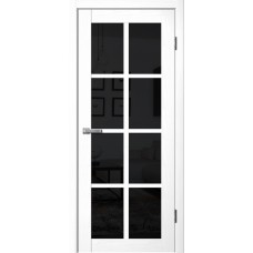 Дверь Сибирь Профиль Fly Doors 271 Ясень белый (Стекло черное)