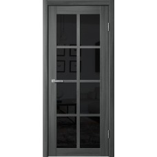 Дверь Сибирь Профиль Fly Doors 271 Ясень графит (Стекло черное)