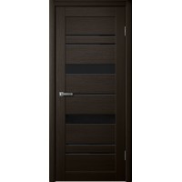 Дверь Fly Doors LA STELLA 283 Дуб мокко (Стекло черное)