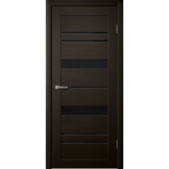 Дверь Fly Doors LA STELLA 283 Дуб мокко (Стекло черное)