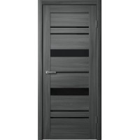 Дверь Fly Doors LA STELLA 283 Ясень графит (Стекло черное)