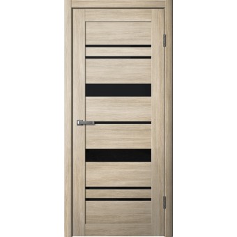 Дверь Fly Doors LA STELLA 283 Ясень латте (Стекло черное)