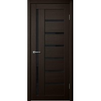 Дверь Fly Doors LA STELLA B04 (217) Дуб мокко (Стекло черное)