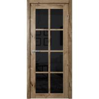 Дверь Fly Doors LA STELLA 271 Дуб пацифик (Стекло черное)