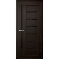 Дверь Fly Doors LA STELLA B04 (217) Дуб мокко (Стекло черное)