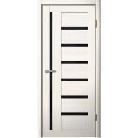 Дверь Fly Doors LA STELLA B04 (217) Ясень Снежный (Стекло черное)