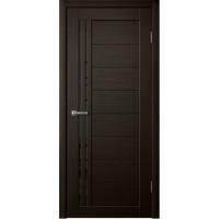 Дверь Fly Doors LA STELLA 270 Дуб мокко (Стекло черное)