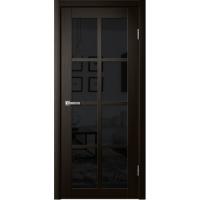 Дверь Fly Doors LA STELLA 271 Дуб мокко (Стекло черное)