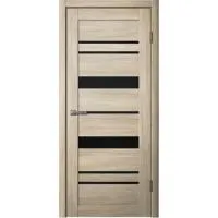 Дверь Fly Doors LA STELLA 283 Ясень латте (Стекло черное)