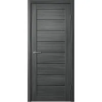 Дверь Fly Doors LA STELLA 242 Ясень графит (Стекло черное)