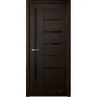 Дверь Fly Doors LA STELLA B04 (217) Дуб мокко (Стекло черное)