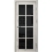 Дверь Fly Doors LA STELLA 271 Дуб арктик (Стекло черное)
